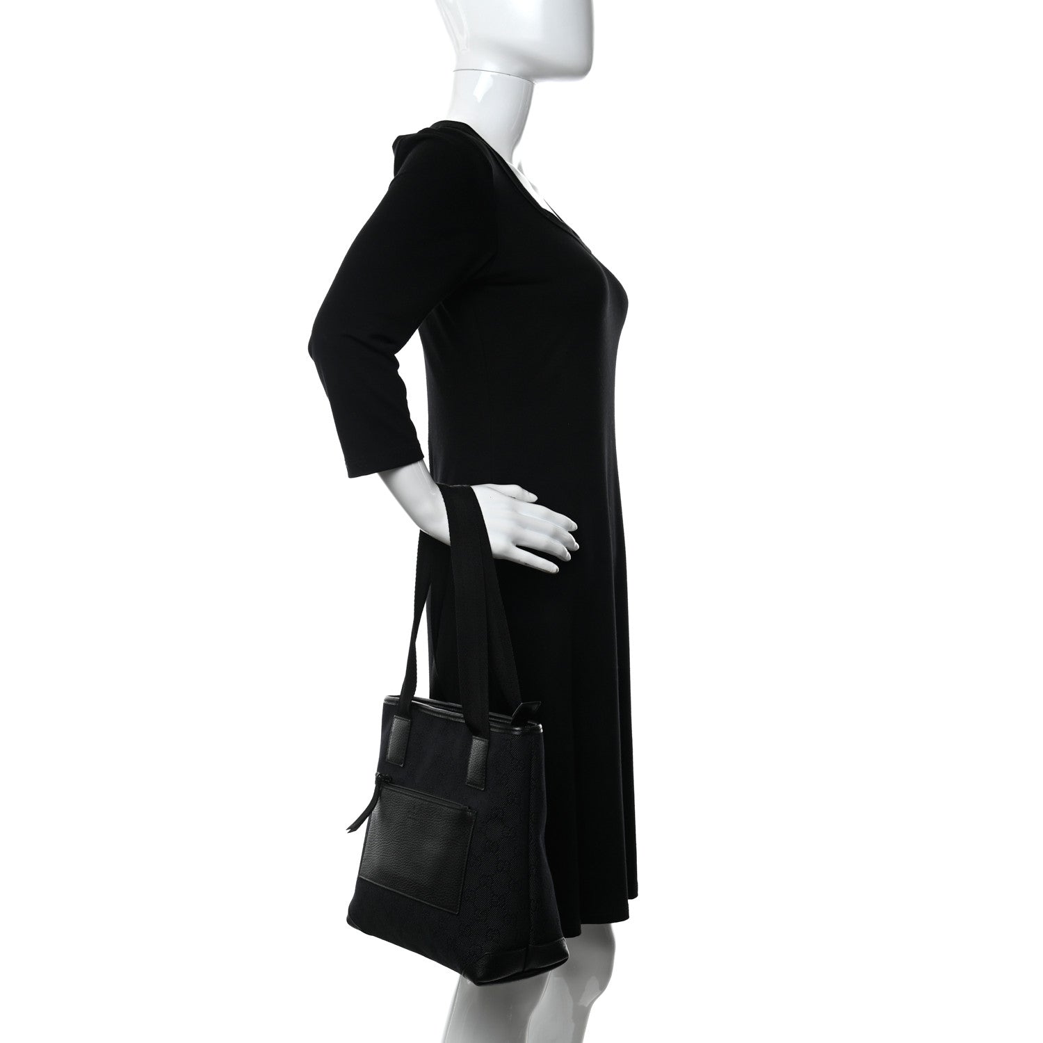 Gucci Monogram Tote Bag Black 2 of 10