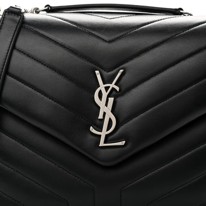 Saint Laurent Calfskin Y Quilted Monogram Medium Loulou Chain Satchel Black 9 of 11
