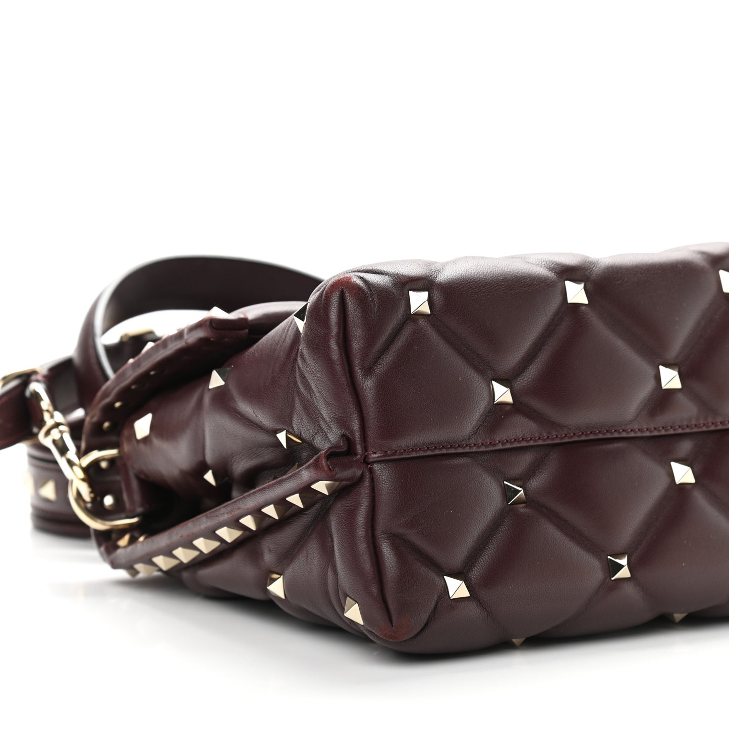 Nappa Medium Candystud Top Handle Bag Rubin