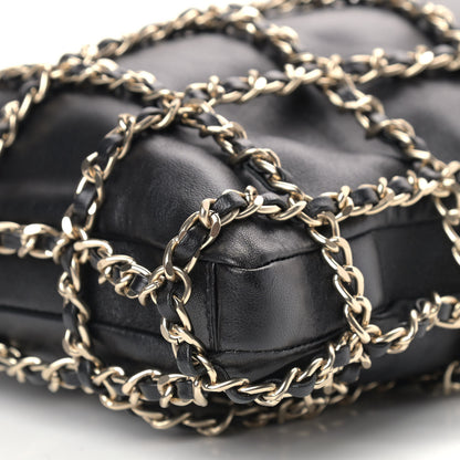 Chanel Lambskin Large Shopping Chain Tote Black 9 of 9
