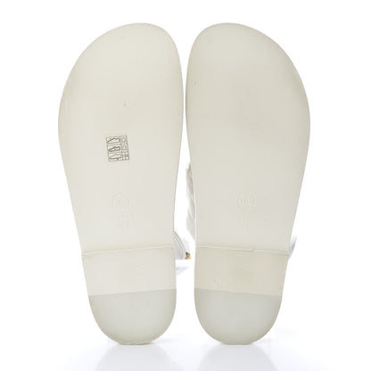 Chanel Grained Calfskin Velcro Dad Sandals 40 White 5 of 9