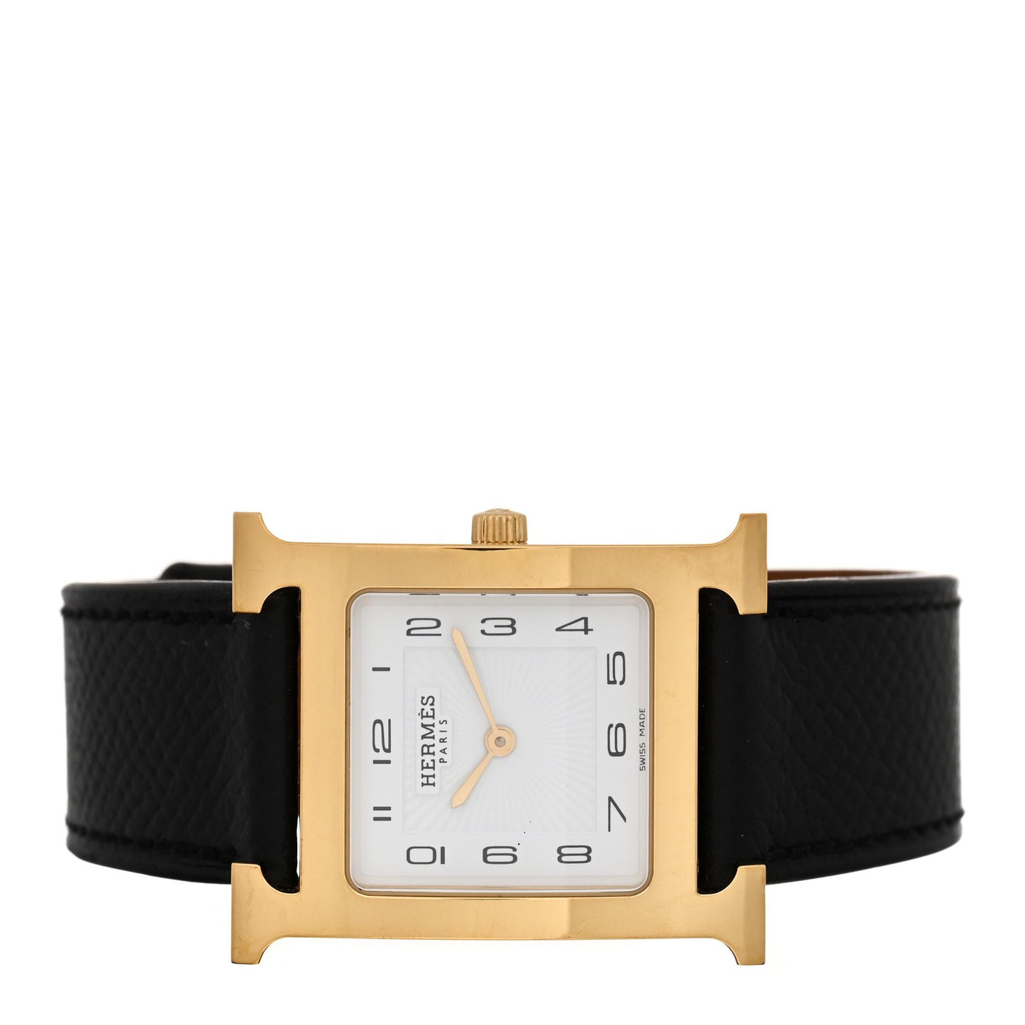 Stainless Steel Epsom 26mm Heure H Hour Quartz Watch Noir