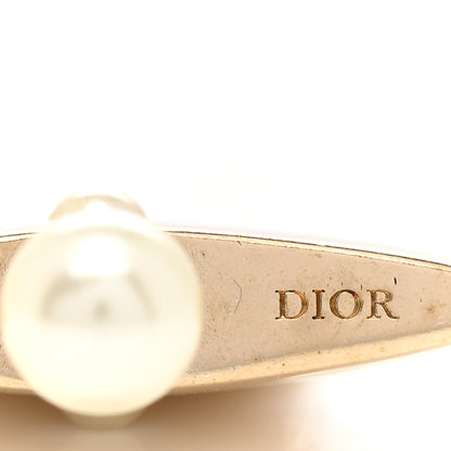 Christian Dior Metal Pearl Star Earrings Gold 3 of 4