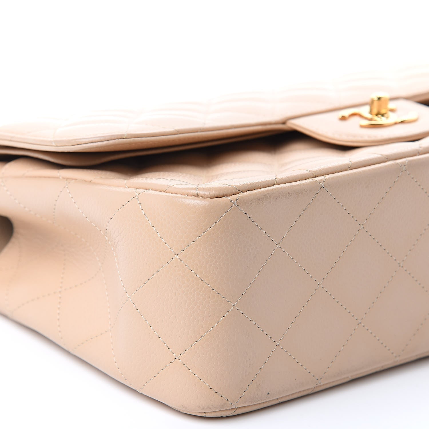 Chanel Caviar Quilted Jumbo Double Flap Beige Clair 8 of 15