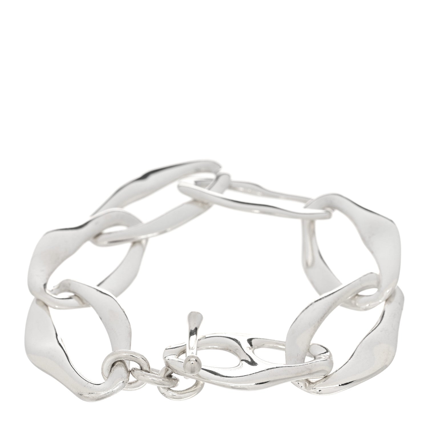 Tiffany Sterling Silver Elsa Peretti Aegean Toggle Bracelet 2 of 3