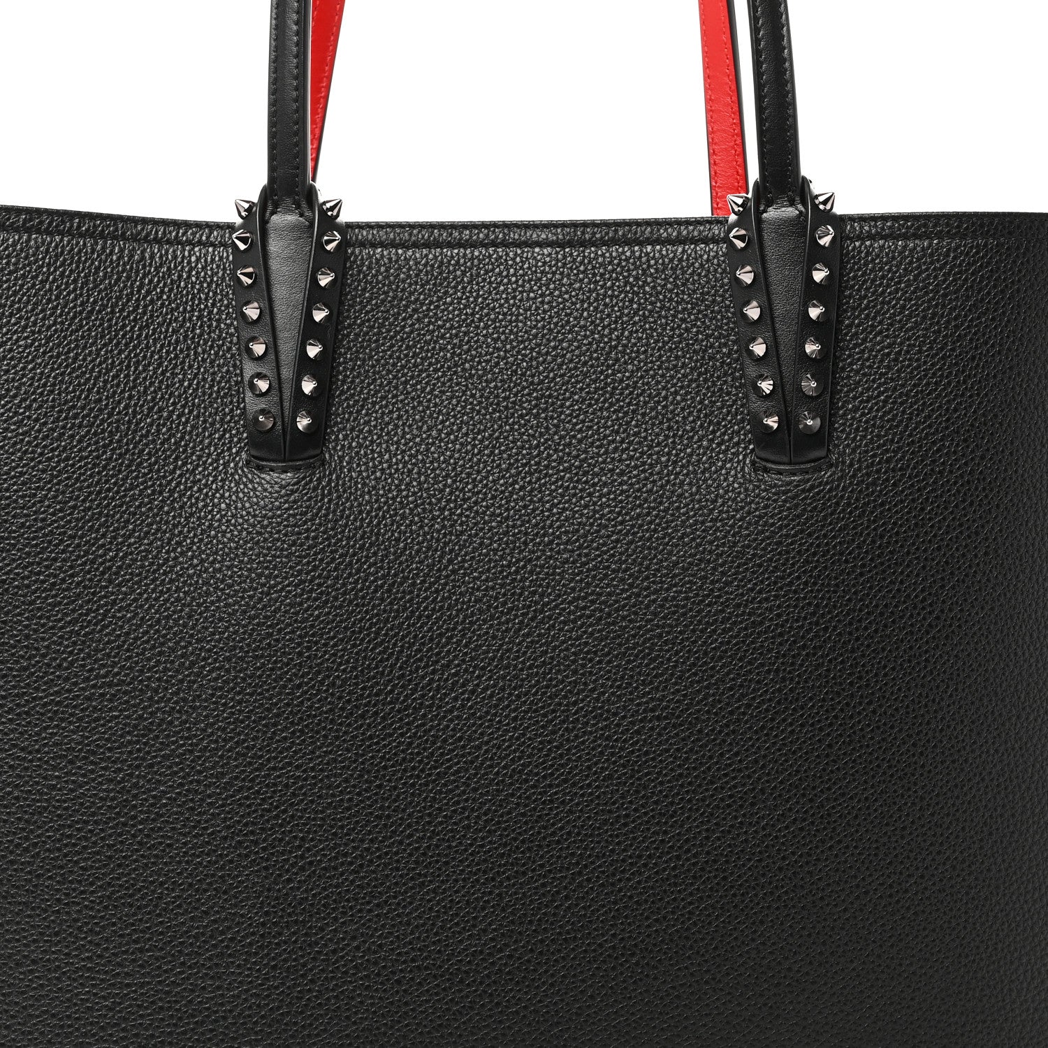 Christian Louboutin Calfskin Spikes East West Cabata Tote Black 9 of 11