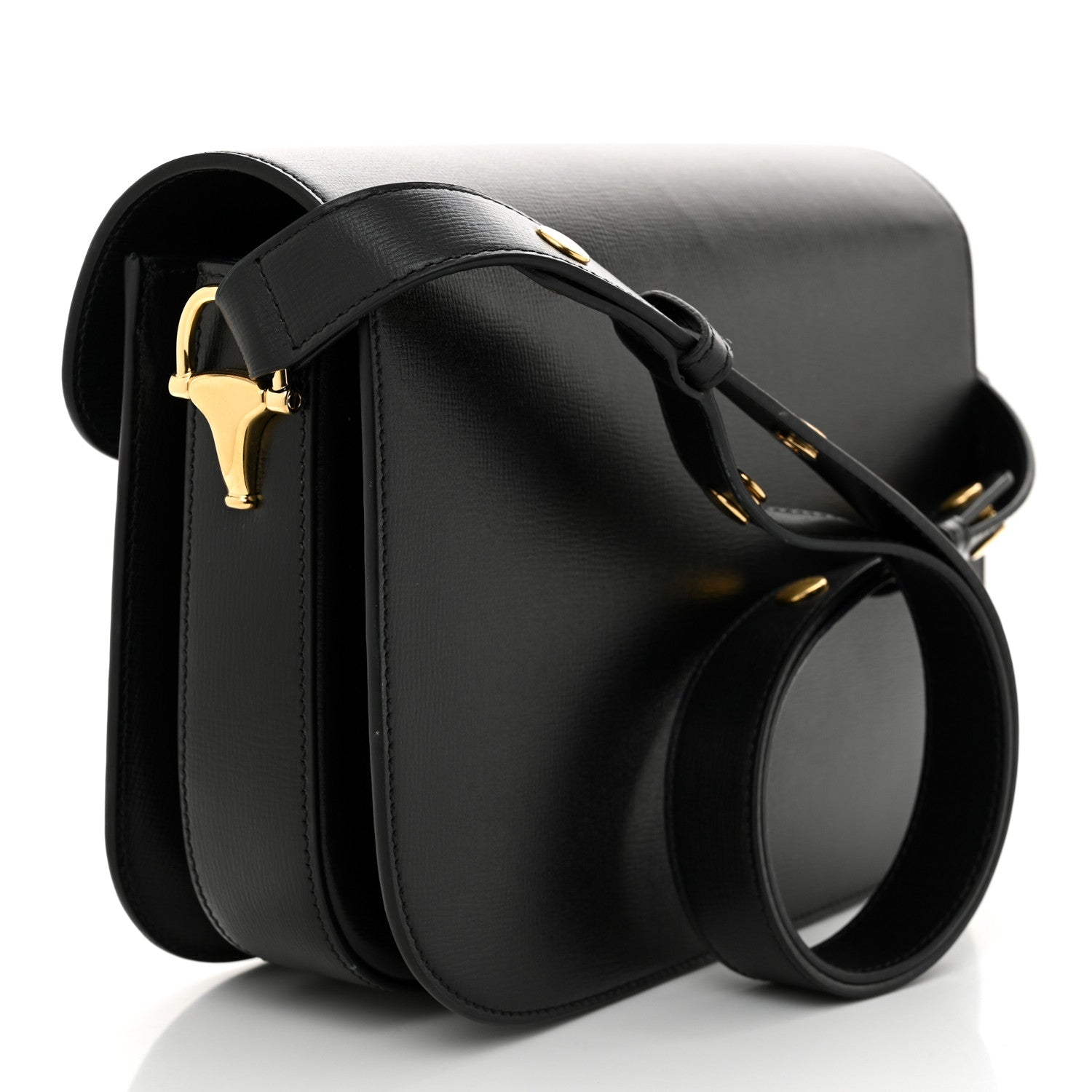 Gucci Azalea Calfskin Horsebit 1955 Shoulder Bag Black 3 of 11