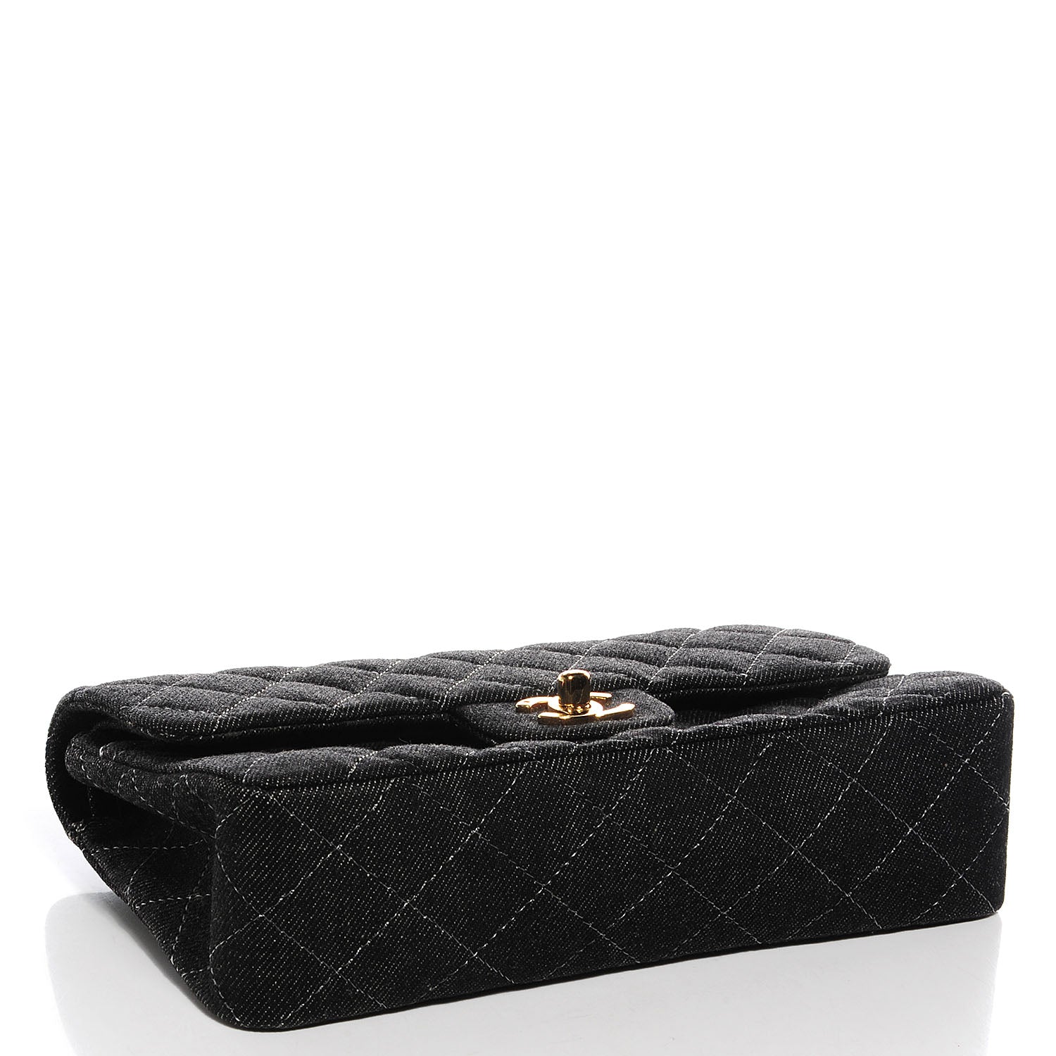 Chanel Denim Quilted Small Double Flap Bag Black 4 of 9