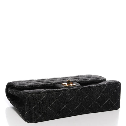 Chanel Denim Quilted Small Double Flap Bag Black 4 of 9