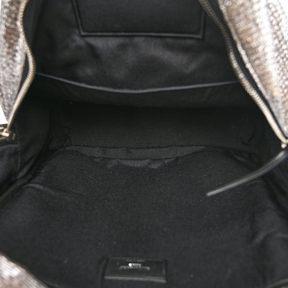 Saint Laurent Glitter Canvas City Backpack Bronze 5 of 12