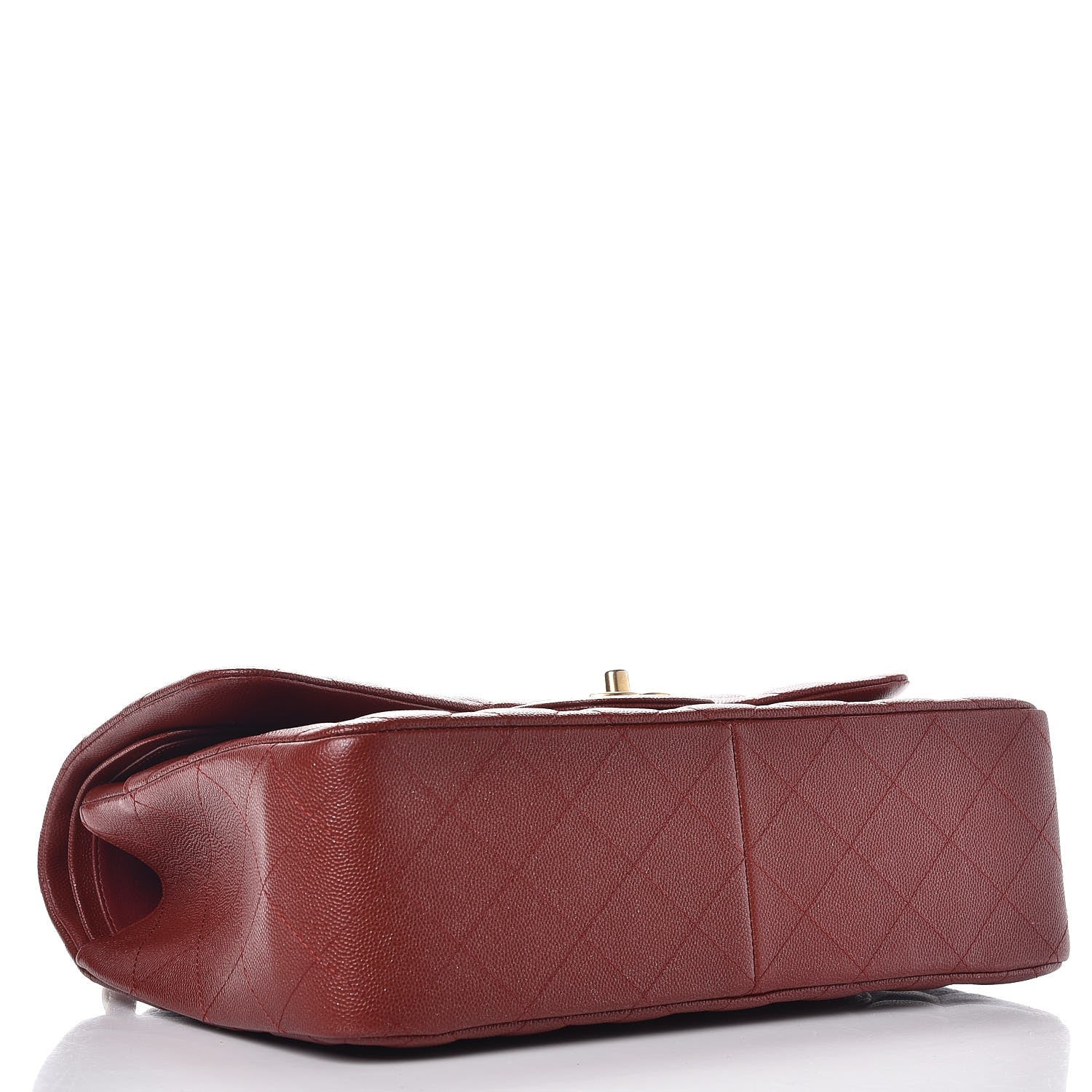Chanel Iridescent Caviar Quilted Jumbo Double Flap Dark Red 5 of 11