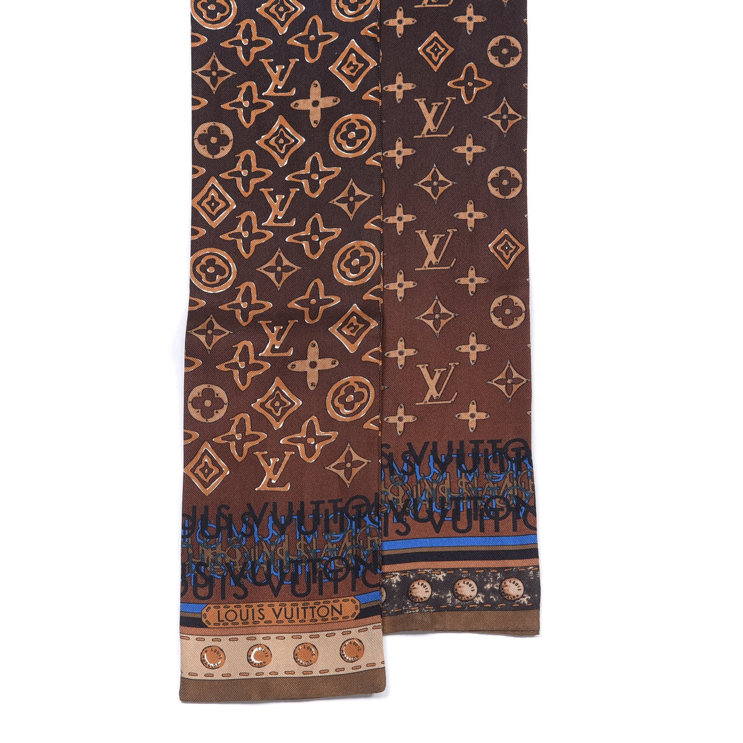 Louis Vuitton Silk Monogram Map Bandeau 2 of 3