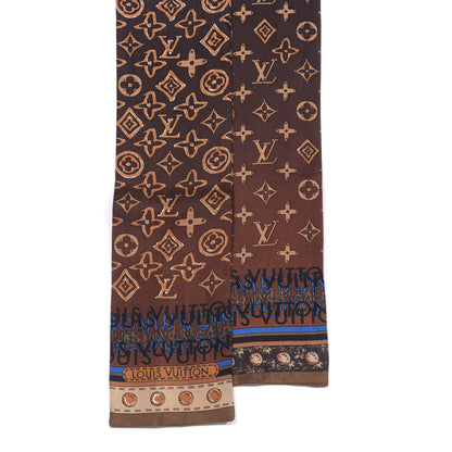 Louis Vuitton Silk Monogram Map Bandeau 2 of 3