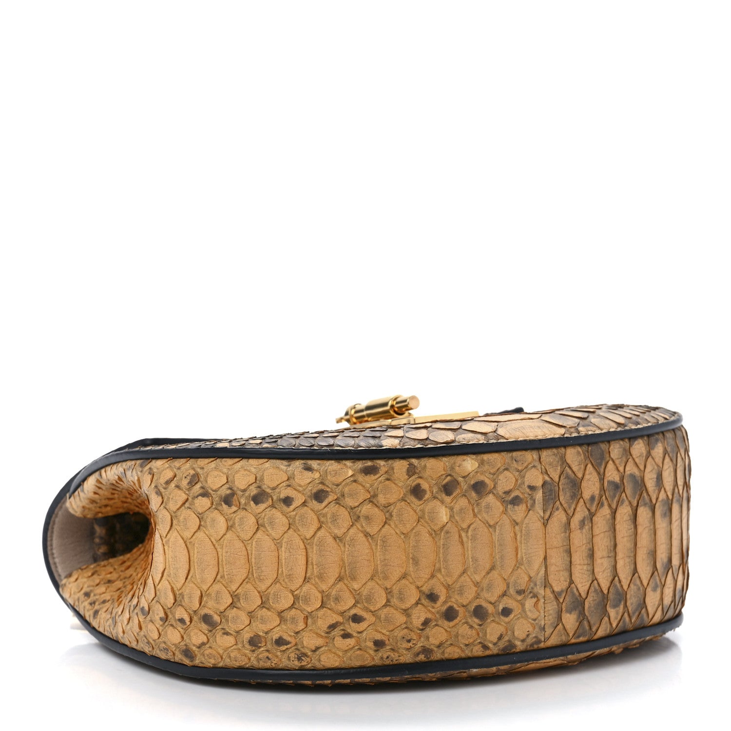 Chloe Snakeskin Mini Drew Shoulder Bag Curry Yellow 4 of 13