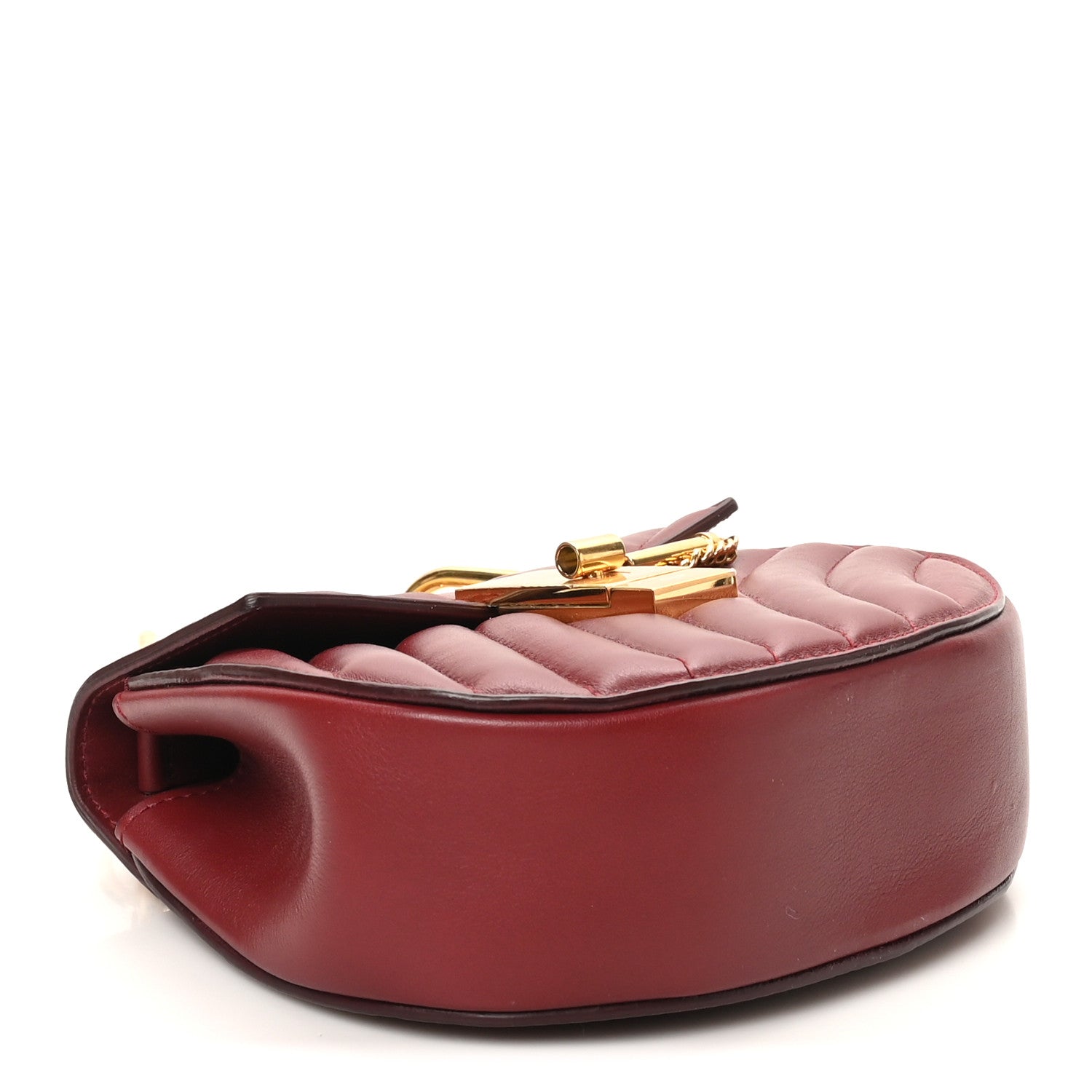 Chloe Calfskin Quilted Mini Drew Bijou Shoulder Bag Dahlia Red 4 of 9