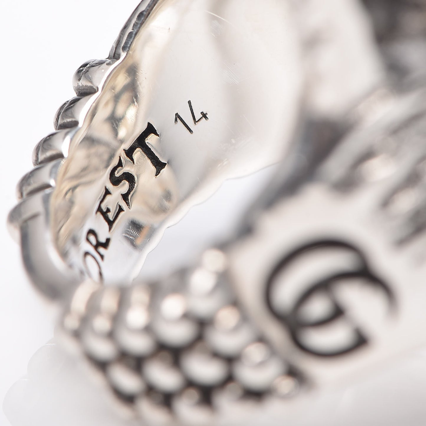Sterling Silver Anger Forest Wolf Head Ring 54 6.75