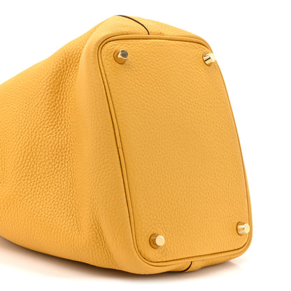 Hermes Taurillon Clemence Picotin Lock 18 PM Jaune Ambre 9 of 11