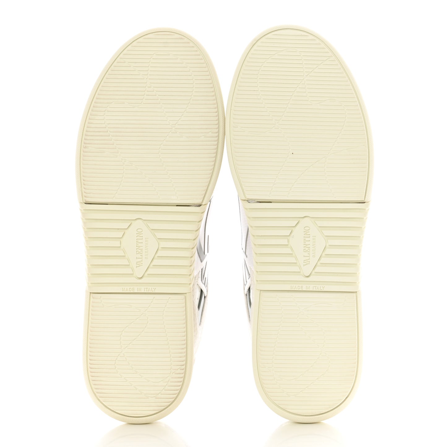 Calfskin Womens VL7N Sneakers 37.5 White Ice
