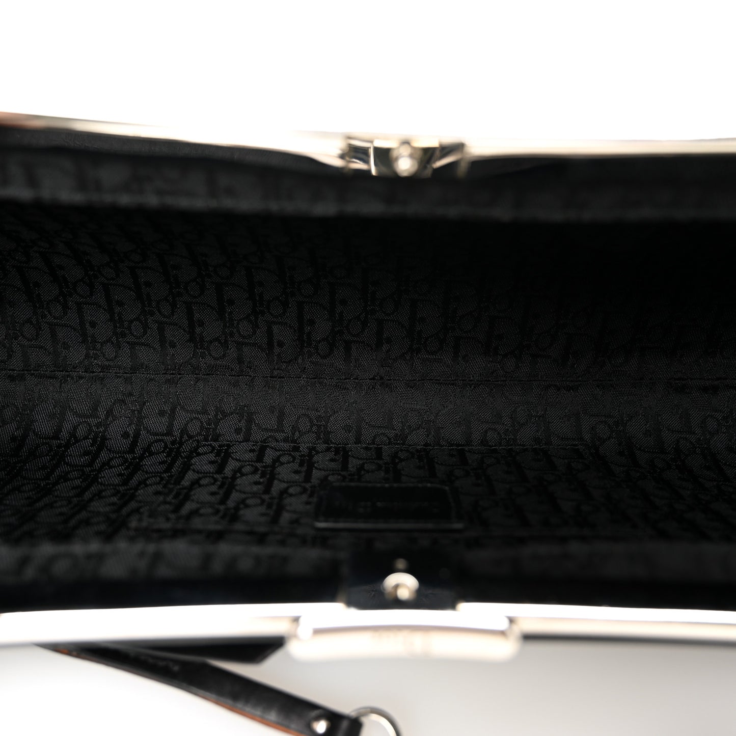 Glazed Calfskin Bondage Clutch Black