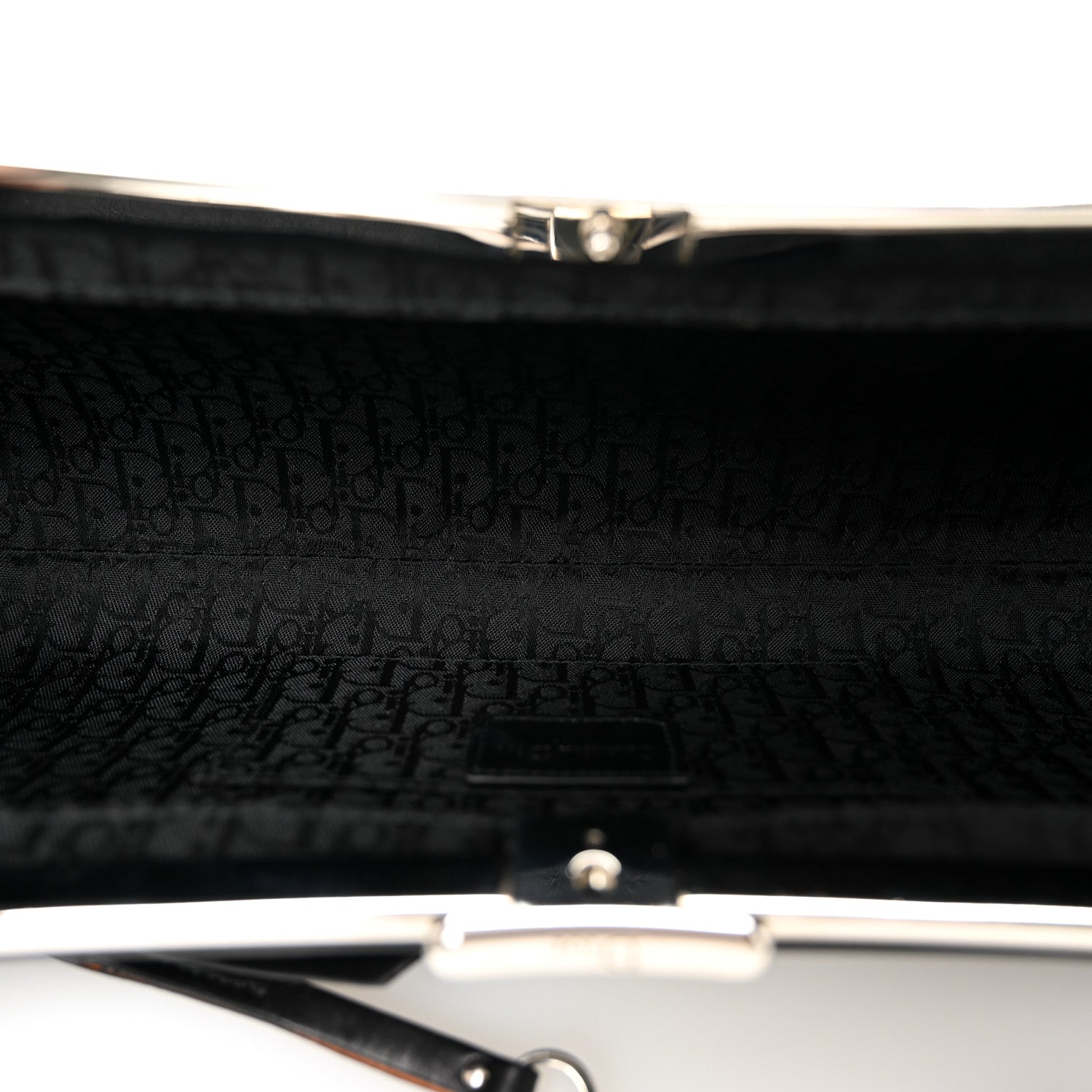 Christian Dior Glazed Calfskin Bondage Clutch Black 5 of 10