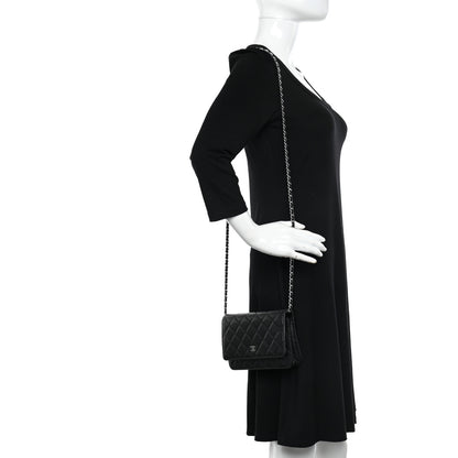 Chanel Caviar Quilted Wallet on Chain WOC Black 2 of 11