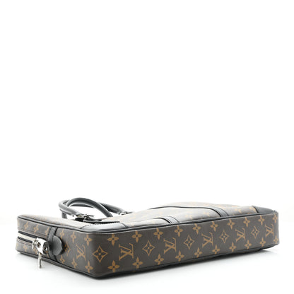 Louis Vuitton Monogram Macassar Porte Documents Voyage Soft Briefcase 4 of 8