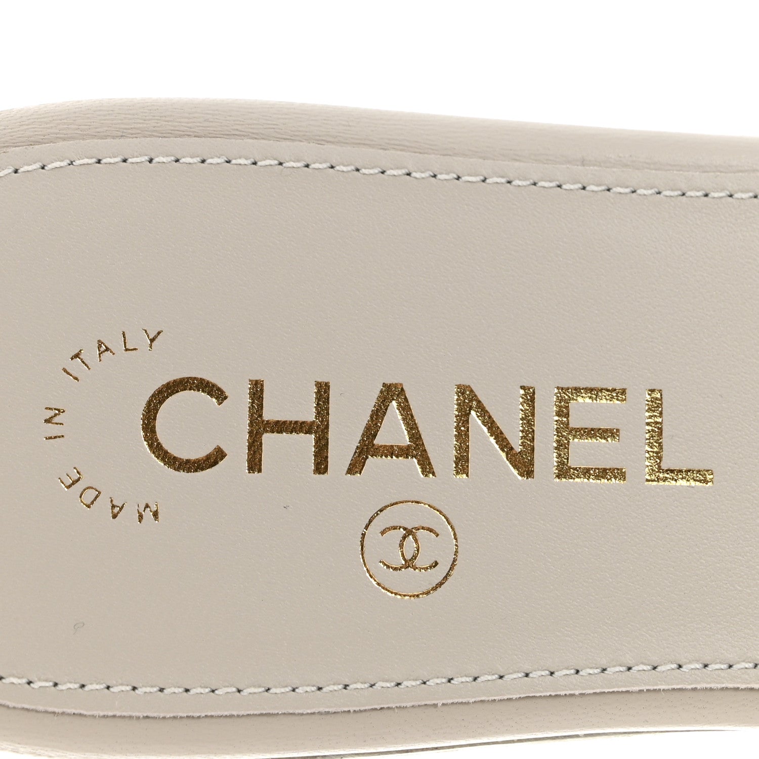 Chanel Lambskin Quilted Turnlock Flat Mules 38.5 Light Gray 8 of 10