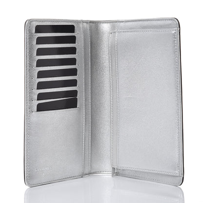 Chanel Lambskin Timeless CC Yen Wallet Black Silver 5 of 9