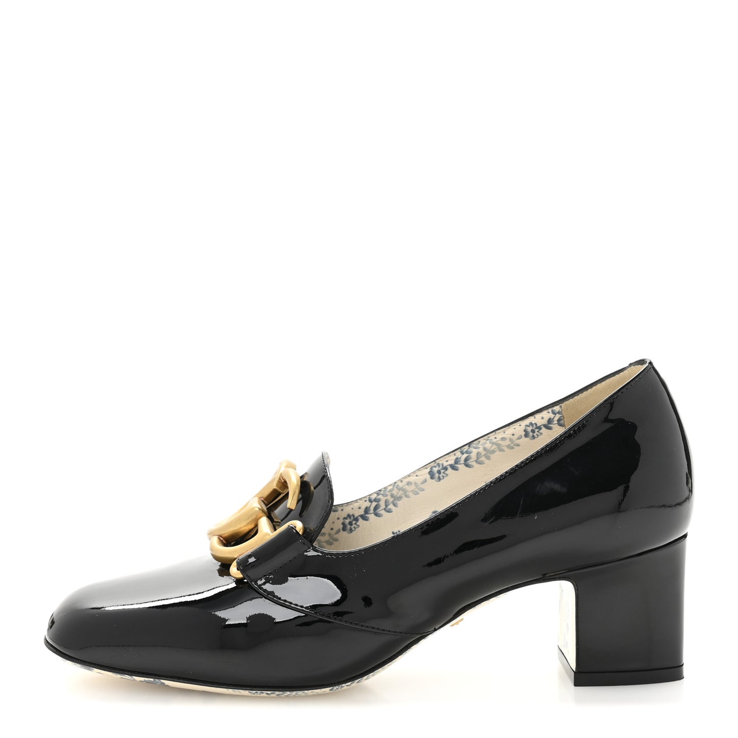 Vernice GG Victoire 55mm Loafer Pumps 36 Black