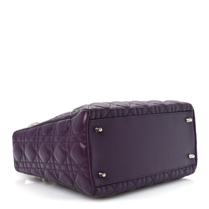 Christian Dior Lambskin Cannage Medium Lady Dior Purple 4 of 10