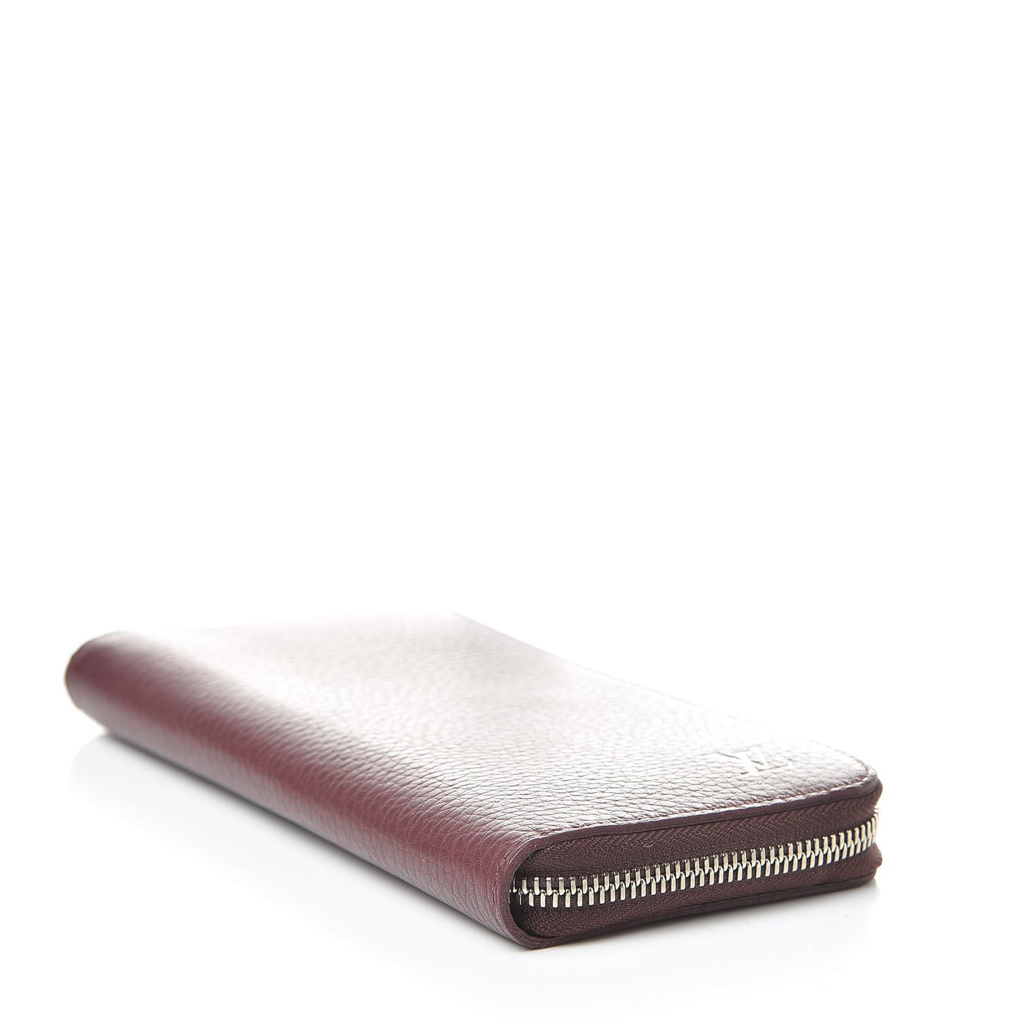 Taurillon Vertical Zippy Wallet Bordeaux