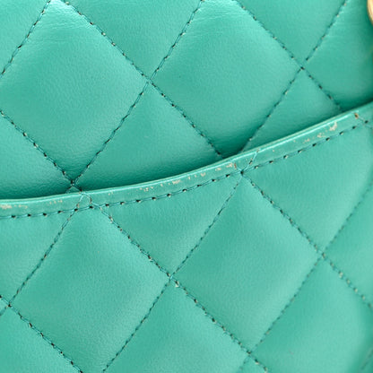 Chanel Lambskin Quilted Mini Rectangular Flap Turquoise 12 of 14