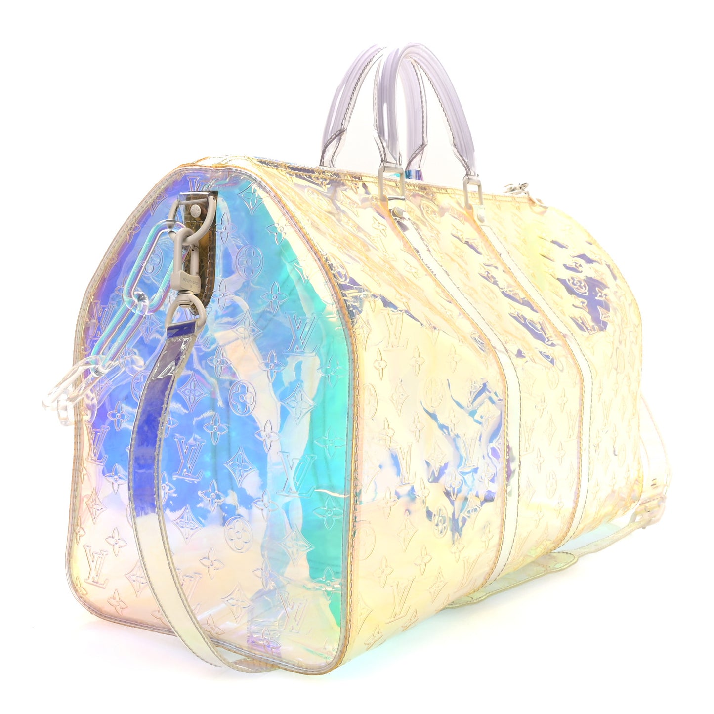 PVC Monogram Keepall Bandouliere 50 Iridescent Prism