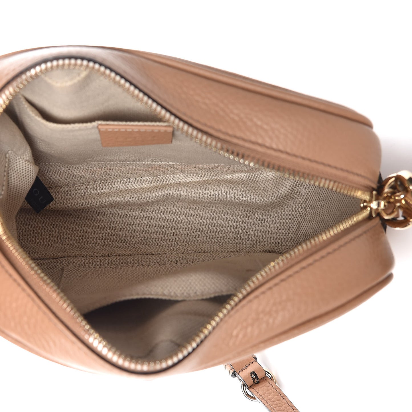 Pebbled Calfskin Small Soho Disco Bag Camelia