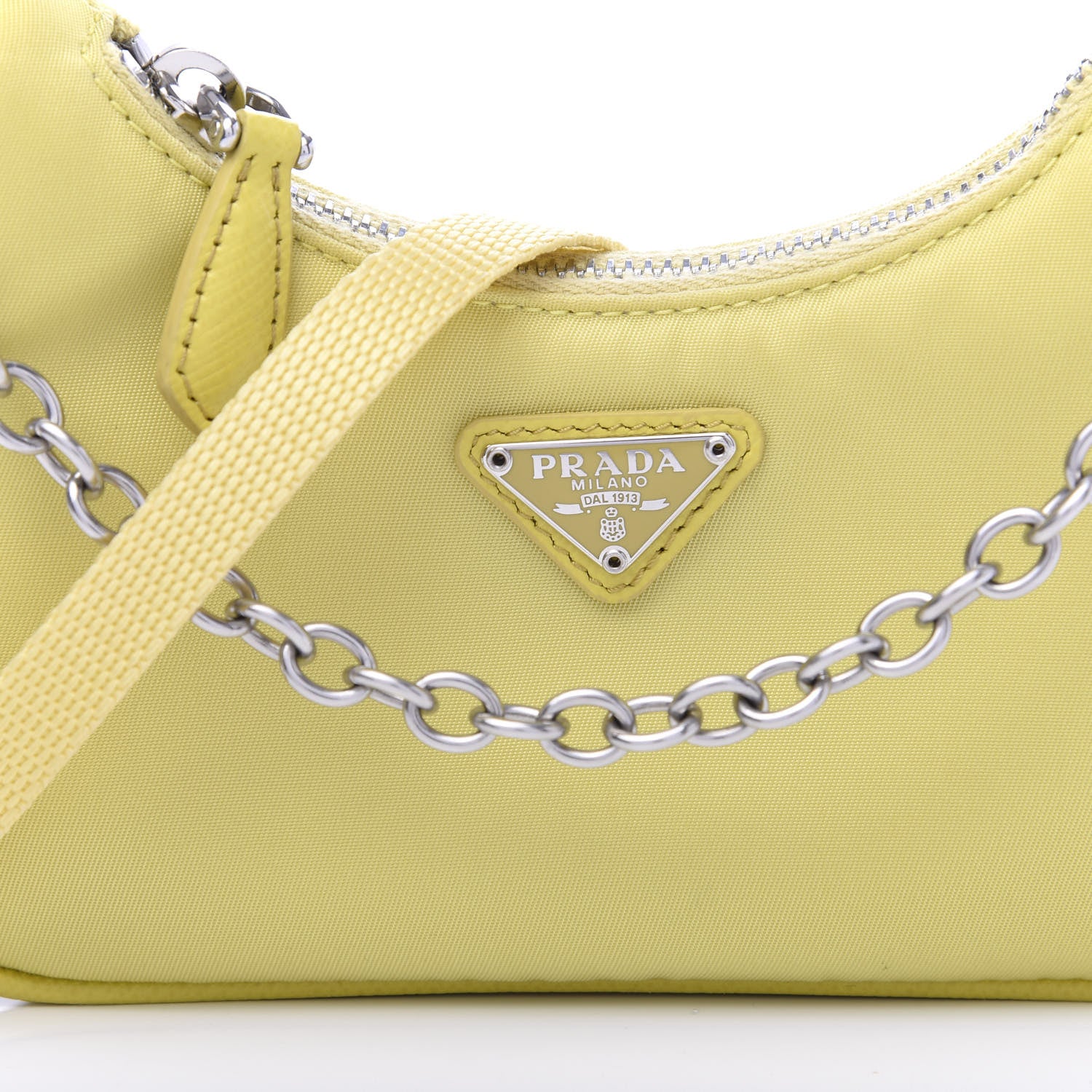 Prada Tessuto Nylon Saffiano Mini Re-Edition 2000 Shoulder Bag Ananas 9 of 10