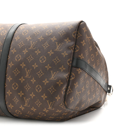 Louis Vuitton Monogram Macassar Keepall Bandouliere 55 9 of 13