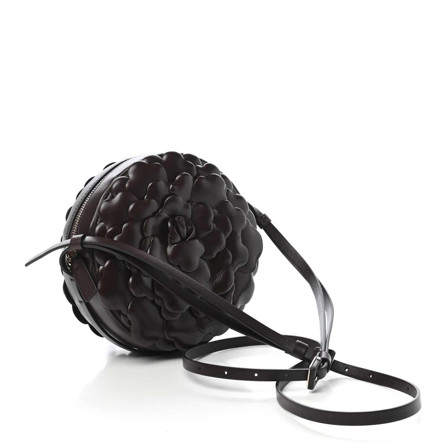 Nappa Atelier 03 Rose Edition Round Crossbody Bag Bitter Chocolate