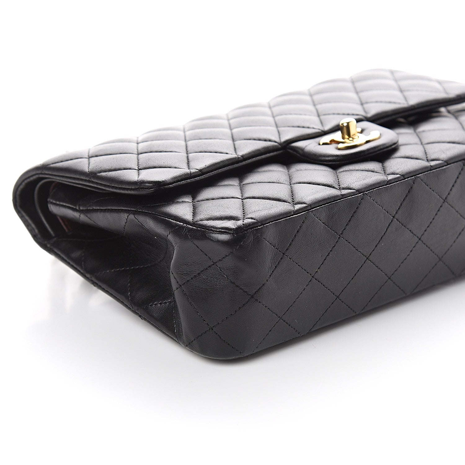 Chanel Lambskin Quilted Medium Double Flap Black 8 of 9