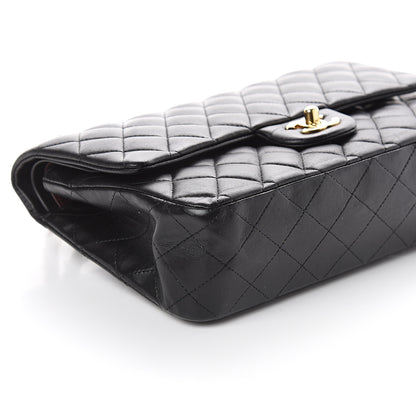 Chanel Lambskin Quilted Medium Double Flap Black 8 of 9