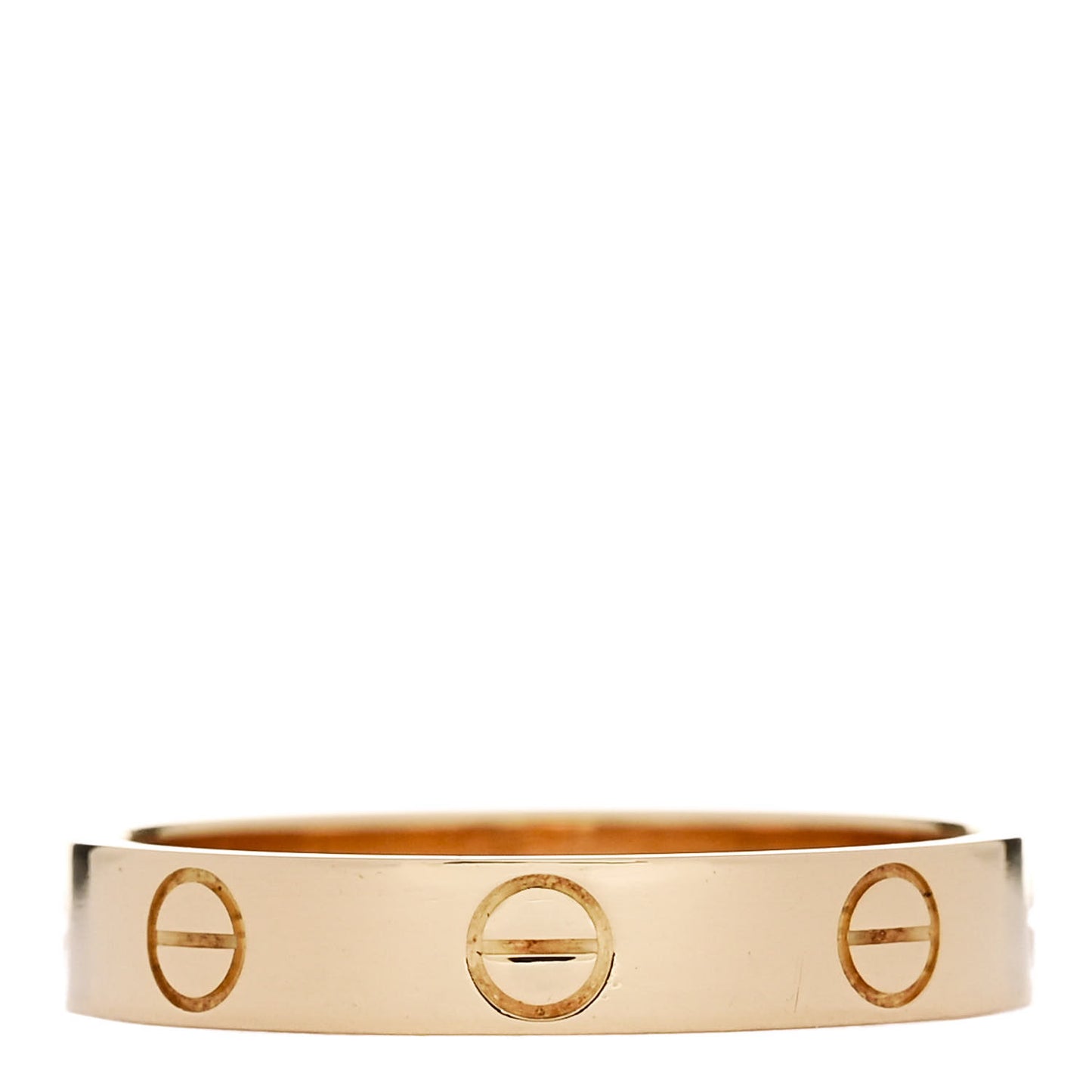 18K Yellow Gold 3.5mm LOVE Wedding Band Ring 55 7.25