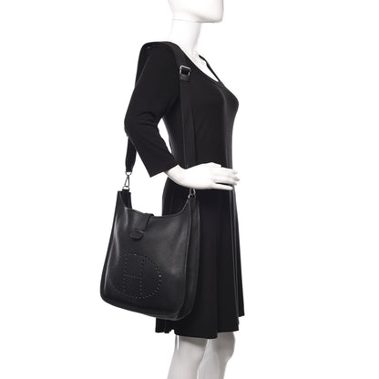Hermes Taurillon Clemence Evelyne III GM Black 2 of 19