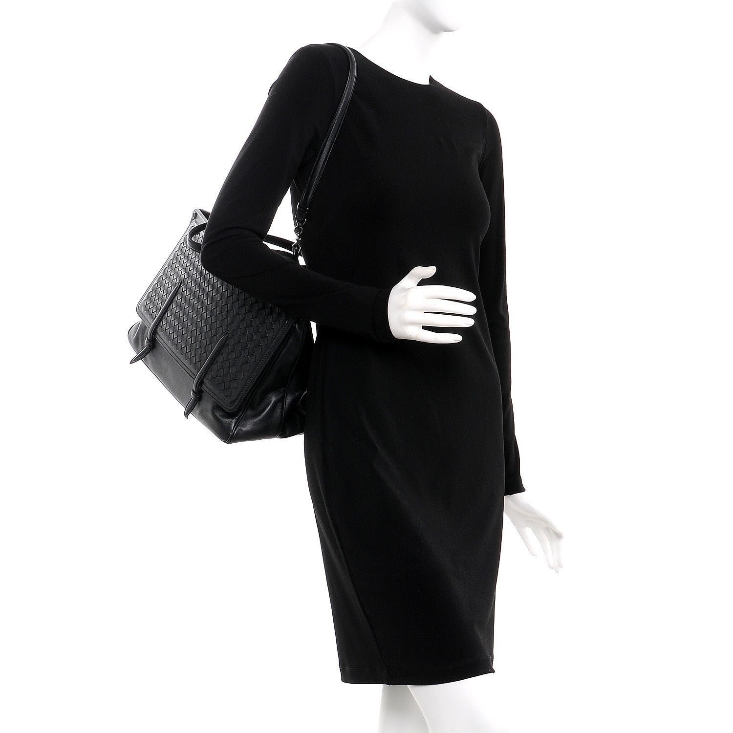 Bottega Veneta Nappa Intrecciato Satchel Nero Black 2 of 8