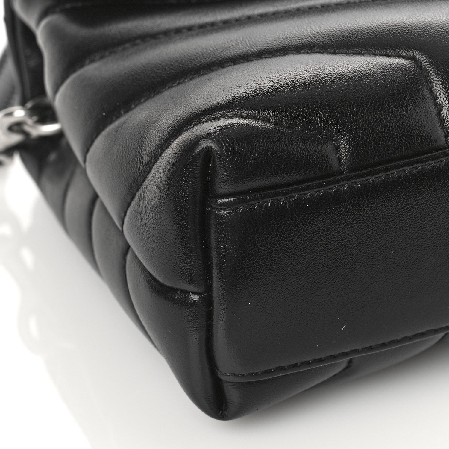 Saint Laurent Calfskin Y Quilted Monogram Toy Loulou Crossbody Bag Black 8 of 9