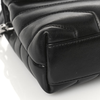 Saint Laurent Calfskin Y Quilted Monogram Toy Loulou Crossbody Bag Black 8 of 9