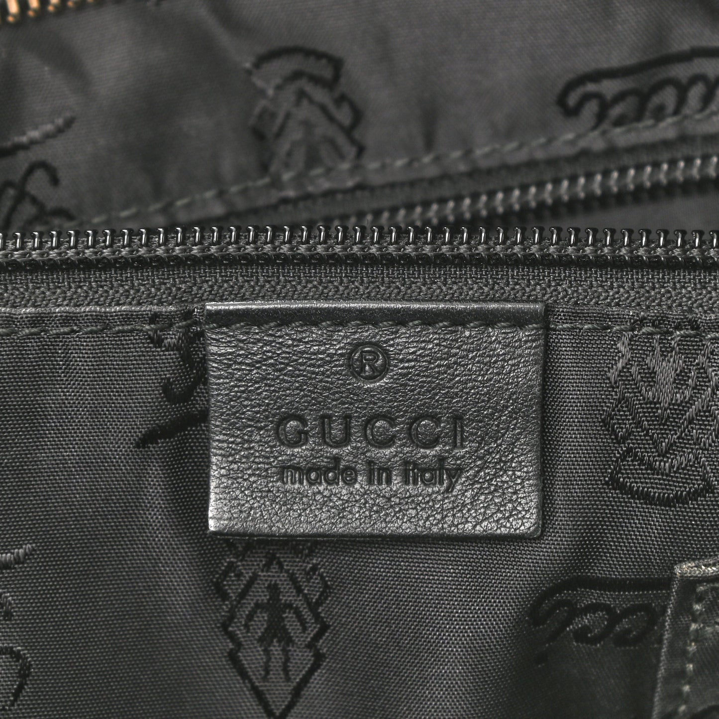 Guccissima Medium Flat Messenger Bag Black