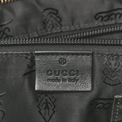 Gucci Guccissima Medium Flat Messenger Bag Black 6 of 10