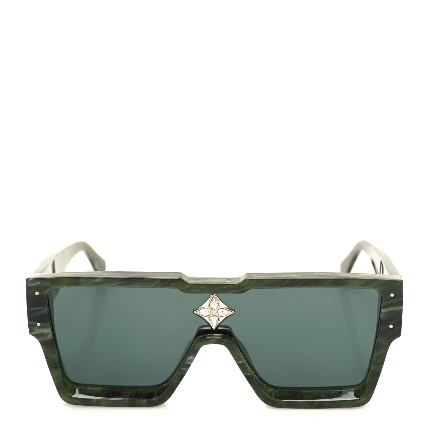 Acetate Marble Effect Swarovski Cyclone Sunglasses Z1552W Green