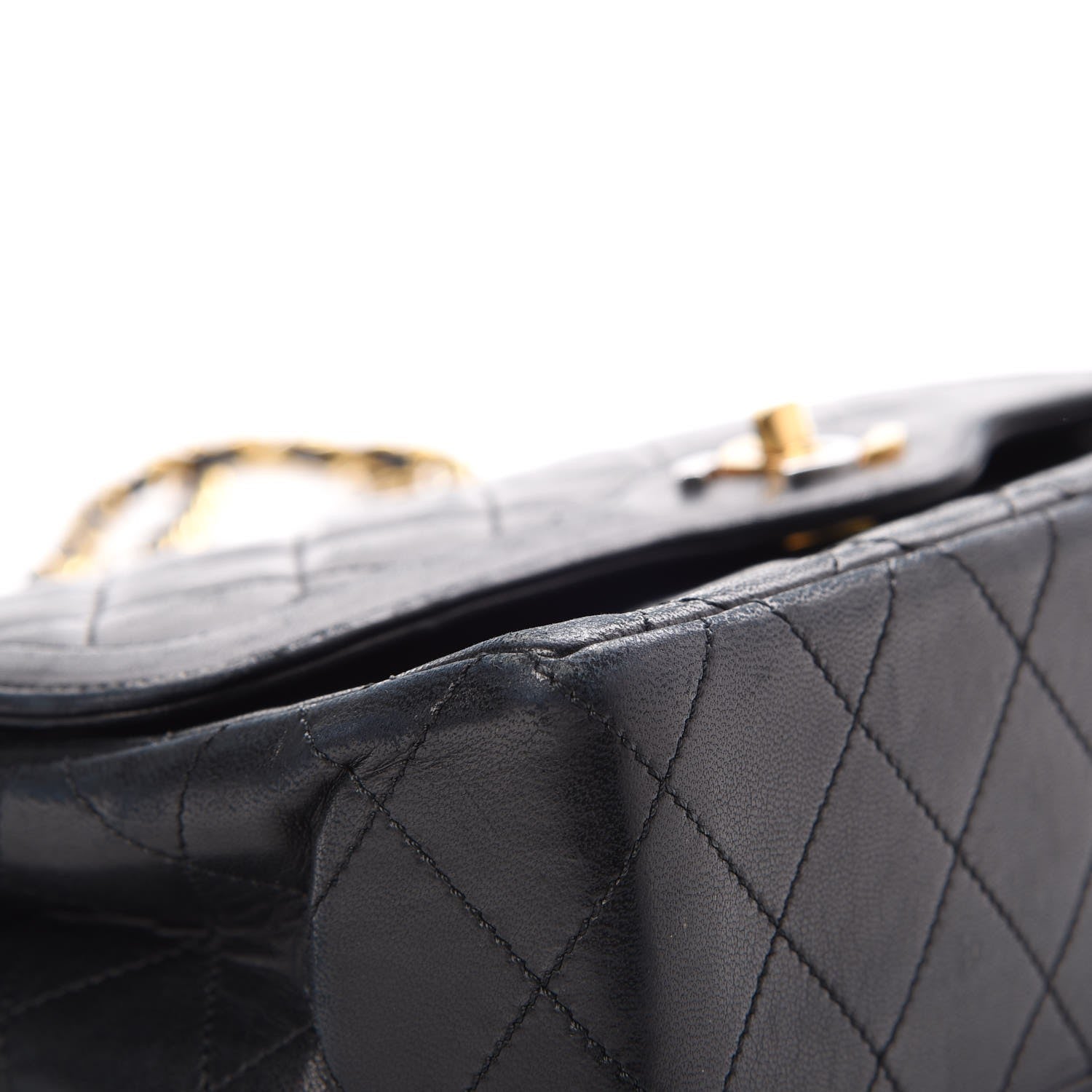 Chanel Lambskin Quilted Medium Double Flap Black 13 of 21