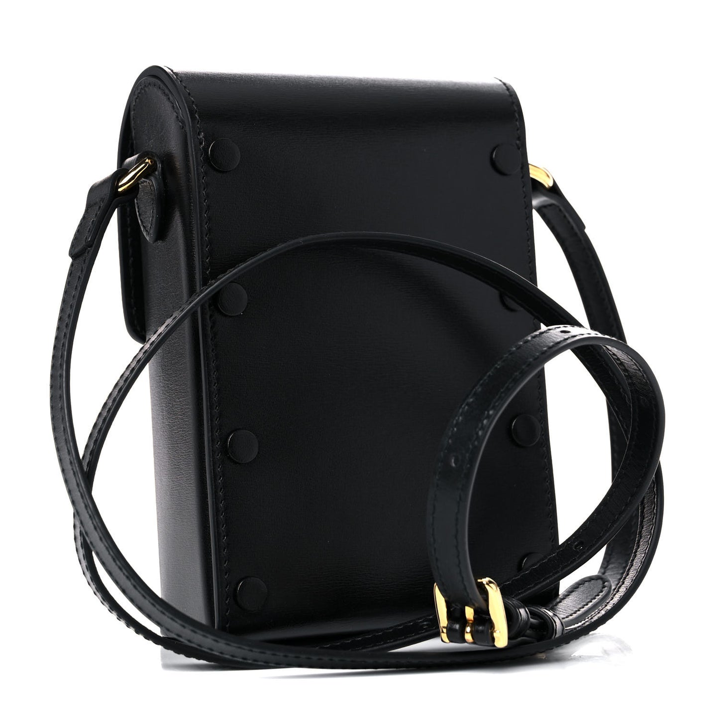 Boarded Plutone Calfskin Mini Horsebit 1955 Crossbody Bag Black