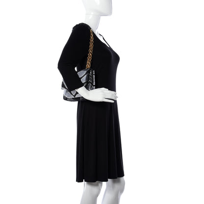 Tom Ford Sequin Zebra Print Natalia Large Bag Black Silver 3 of 12